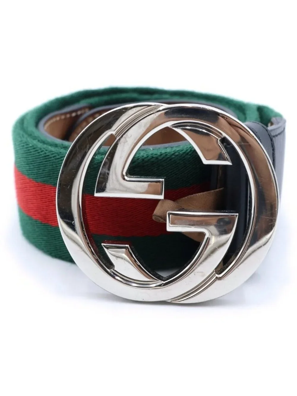 Gucci Interlocking G Buckle Web Belt Multicolor